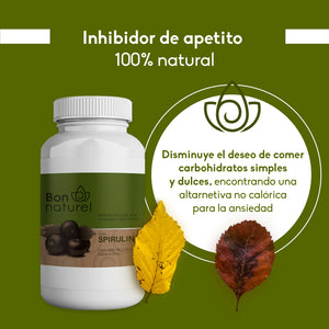 Suplemento dietario compuesto de spirulina, te verde, extracto de frutas liofilizadas con bajo efecto calórico. 